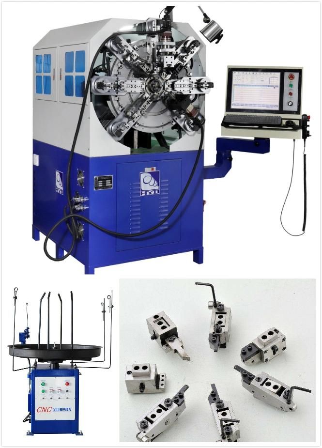 0.3 - 2.5mm Computerized Spring Rotating Forming Cam-Less Bender Machine