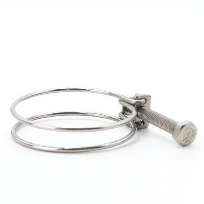 Double Wire Hose Clip Clamps for Hoop Plumbing Fasteners