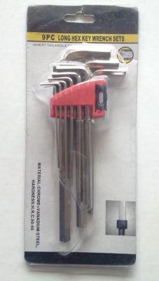 Hex Key Wrench with Blister Card 9PCS CRV 40cr