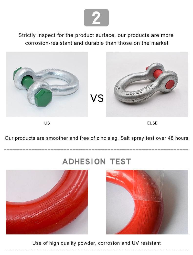 Qingdao Thinkwell Custom Different Size Drop Forged Bow Shackles