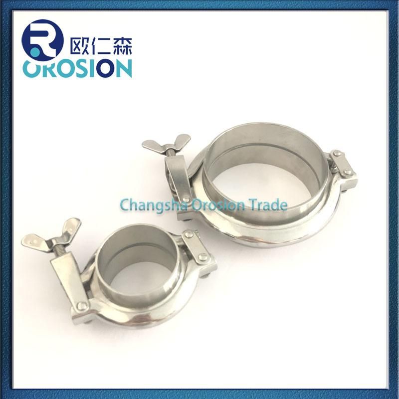 Sanitary Stainless Steel Adjustable Grooved Fitting Clamp