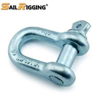 Us Type Steel Galvanized G210 Dee Shackle with Screw Pin