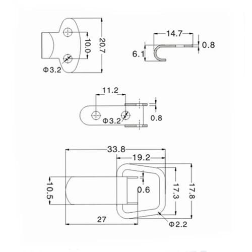 Mini Stainless Steel Draw Tie Latch