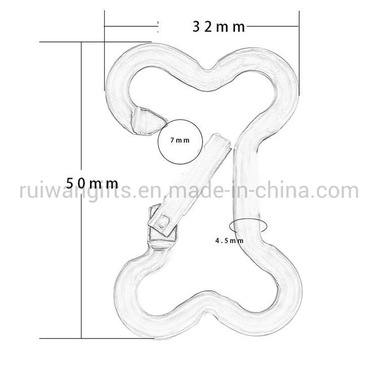 Bone Shape Aluminum Carabiner in Various Colors