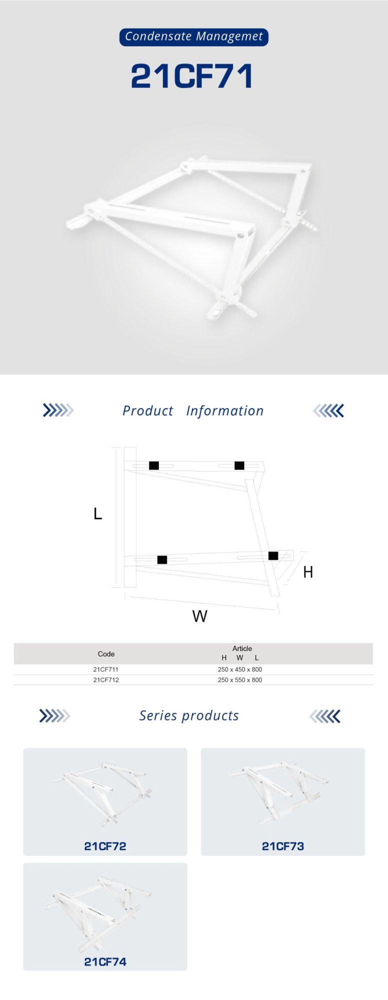 Air Conditioner Bracket Welded Brackets 21CF711