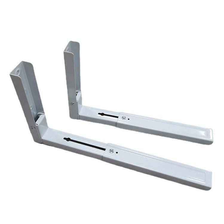 White Color 250*300/465*1.5mm Microwave Oven Wall Custom Metal Shelf Folding Brackets