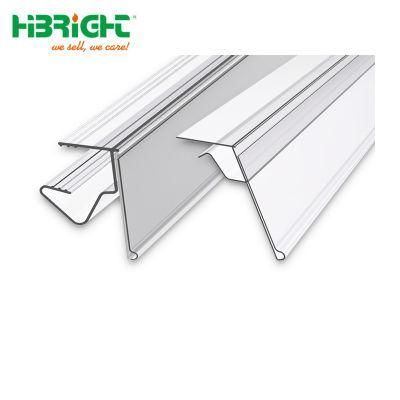 Glass and Wood Shelves Price Holder Data Strip Price Talker