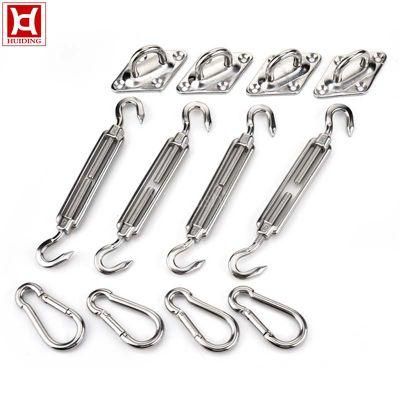 Sun Shelter Shade Sail Hardware Kit Awning Canopy Accessories 316 Stainless Steel Carabiner Clip Hook Screws Tent Tarp Accessory