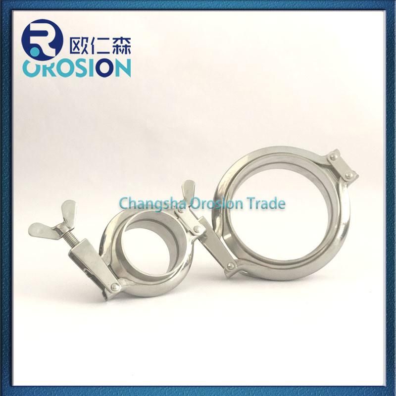 Sanitary Stainless Steel Adjustable Grooved Fitting Clamp