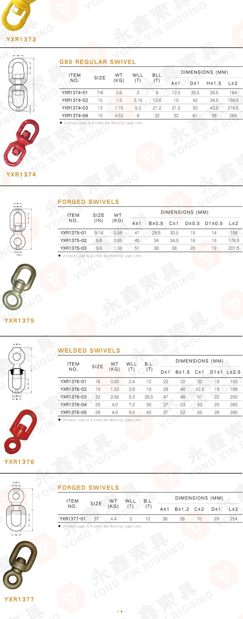 G80 Regular Swivel Link for Lifting Hoist