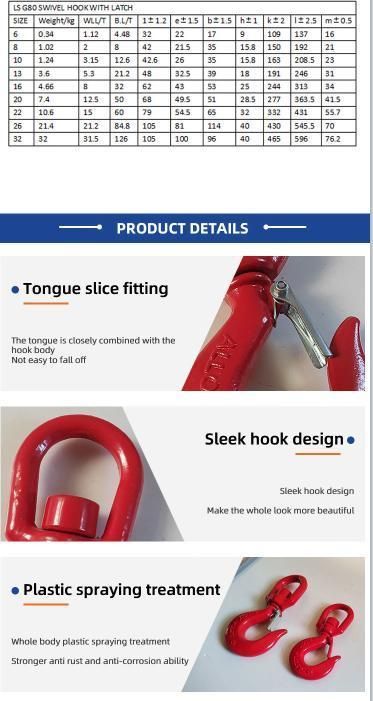 European Type Swivel Self-Locking Hook