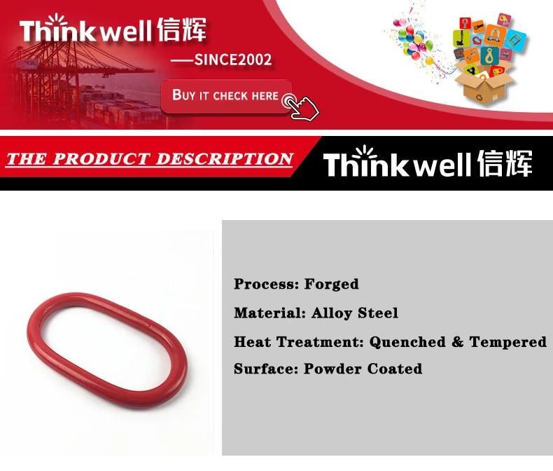 Forged Alloy Steel G80 Oblong Master Link for Chain