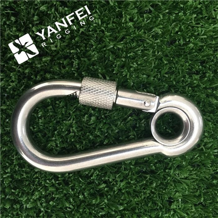 Stainless Steel Carbine Hook with Screw and Eye