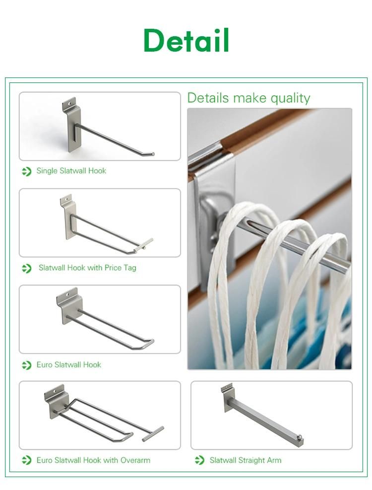 Supermarket Display Equipment Slatwall Shop Fittings Display Hook