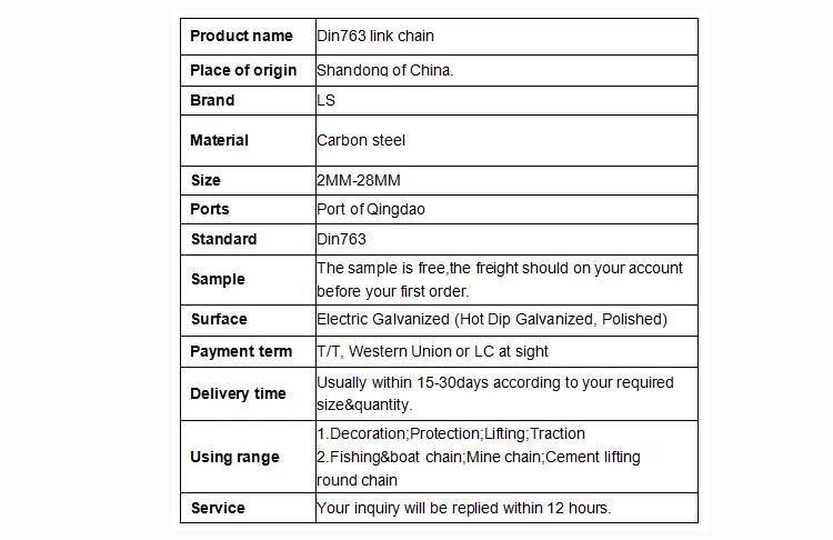 DIN763 Long Link Chain Protection Suppliers