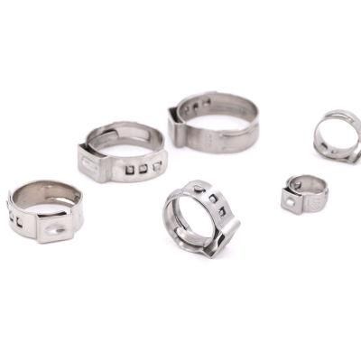 Hose Fastener Stainless One Ear Stepless Hose Clamp Metal Tube Clamps