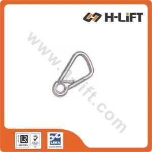 Stainless Steel Oblique Angle Snap Hook with Eyelet &amp; Pin