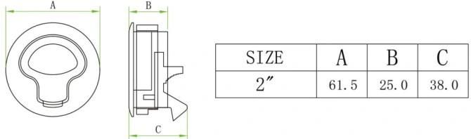 304 316 Stainless Steel Deck Lift Handle