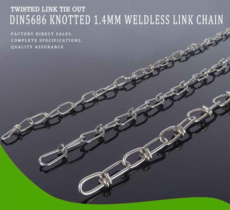 German Standard Long Link Twisted Tie out Chain by Qingdaofactory