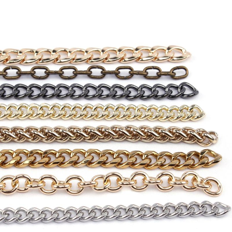 Custom Beautiful Decorative Bag Accessories Handbag Parts Purse Handle for Shoulder Luggage Hardware Metal Chains Bag Strap
