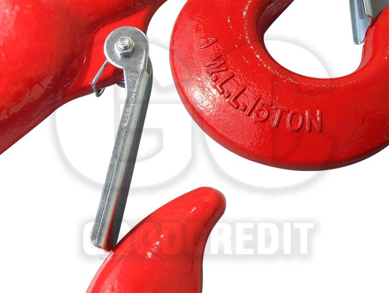 Us Type A320 Galvanized Alloy Steel Drop Forged Locking Lifting Eye Hook