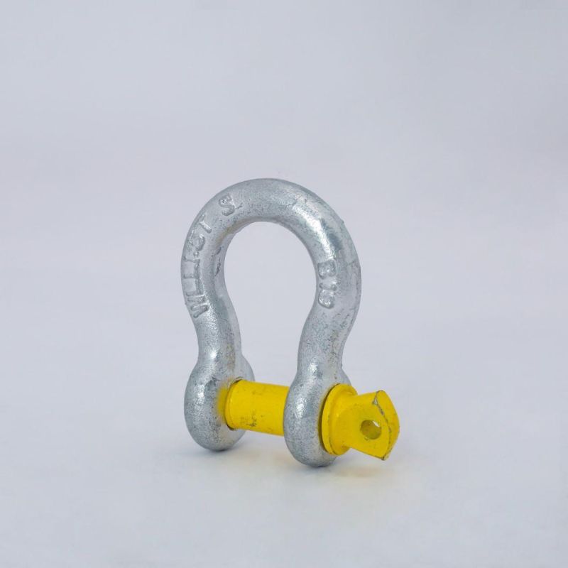 High Strength Alloy Steel Shackle Arch or D Shape or Horseshoe Electroplate Galvanize Galvanizing Technology American Shackle