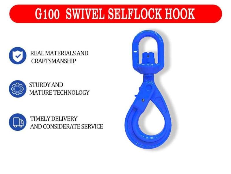 Alloy Steel G100 Swivel Safety Hook with Grip Latch