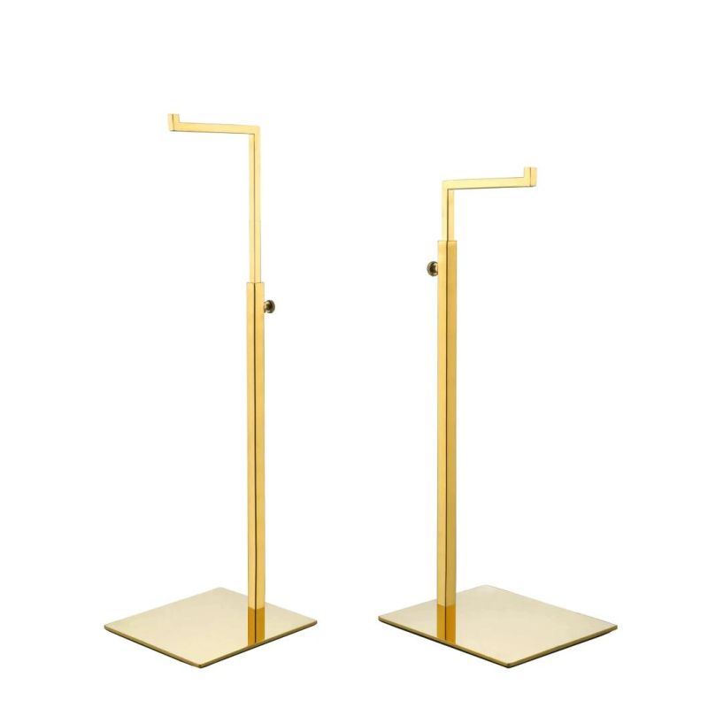 Adjustable Height Purses Display Stand Rack Polished Gold Hanging Bag Handbag Rack Display Stand