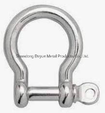 Steel Crane Safety Screw Pin Large Omega Anchor Bow Shackle for Rigging Marine Hardware