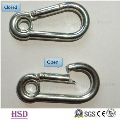 Hardware Rigging Galvanized Snap Hook Carabiner with Eyelet of Fastener