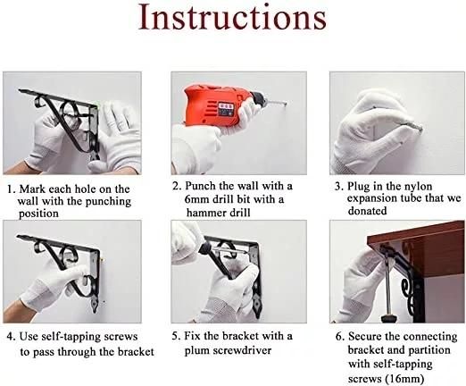 Wall Mounted Floating Decorative Shelf Brackets