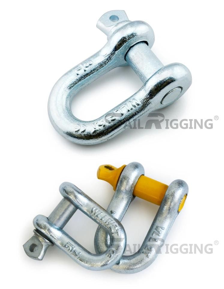 Carbon Steel Drop Forged Us Type Screw Pin Chain Shackle