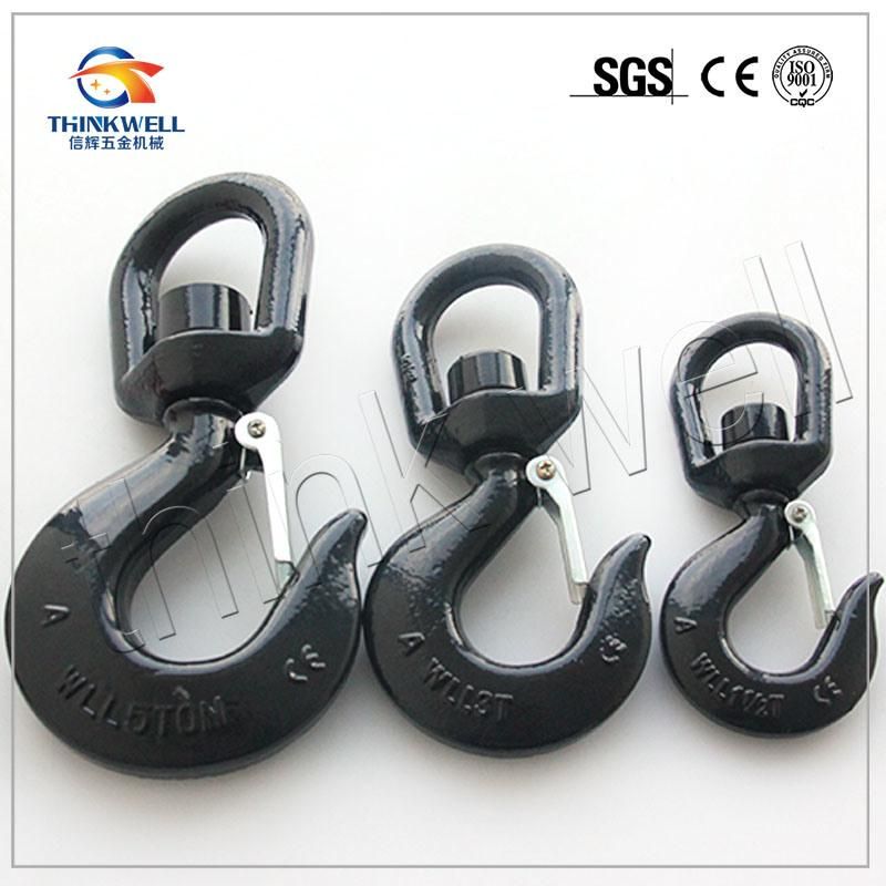 Forged Alloy Steel Self Locking G80 Swivel Safety Hook