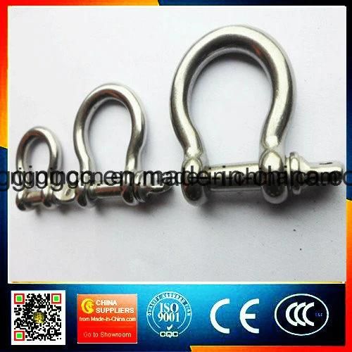 European Type Bow Shackle in Stainless Steel with High Polished Surface