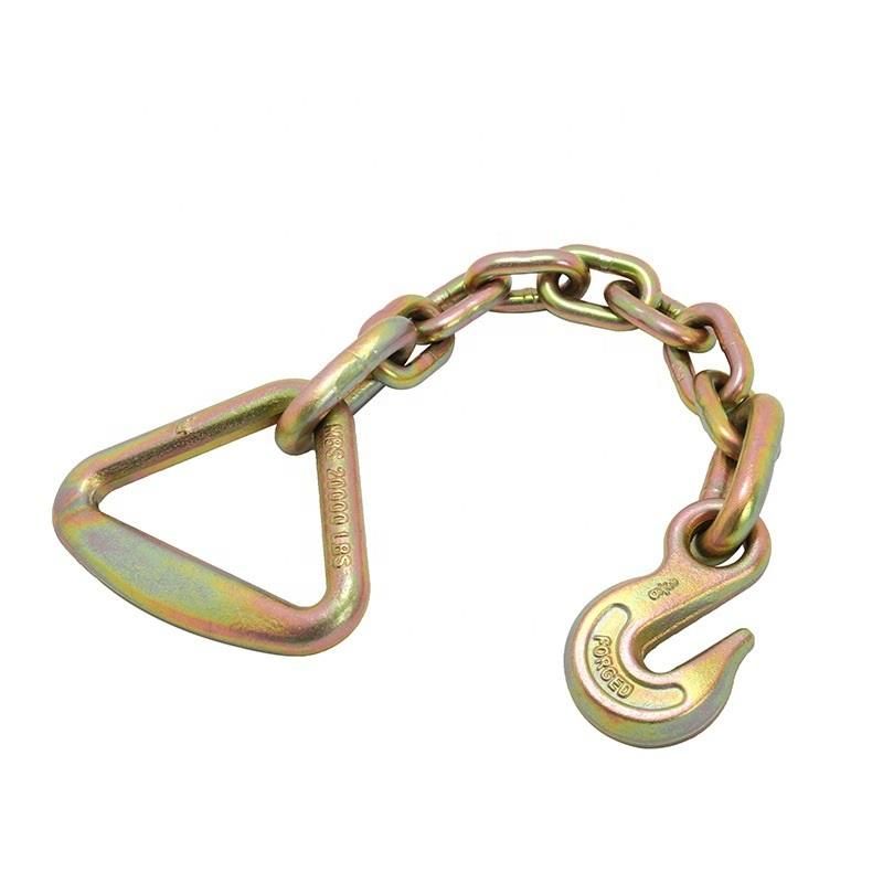 Kingslings 4" Cargo Security Strap Accessory Galvanized Eye Grab Hook Anchor Chain
