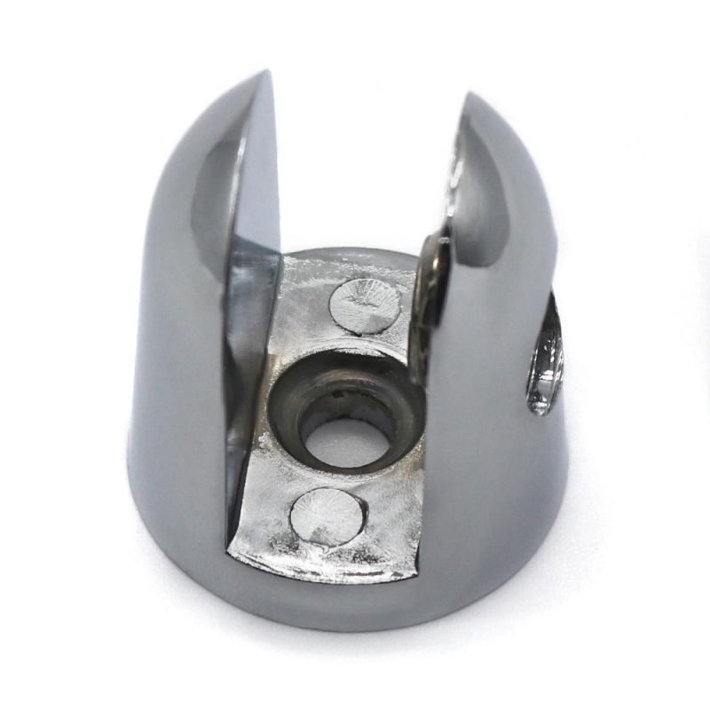 Glass Shelf Holder Round Shape Zinc Alloy Glass Shelf Clips