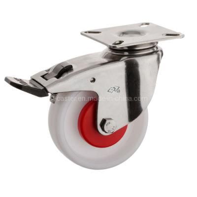 125mm Stailess Steel Swivel Brake PP Caster