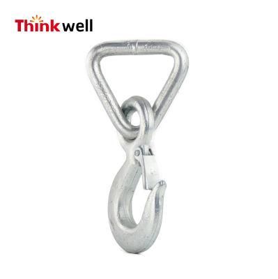 5000kg Forged Eye Hook with Wleded Triangle Ring for Cargo Lifting