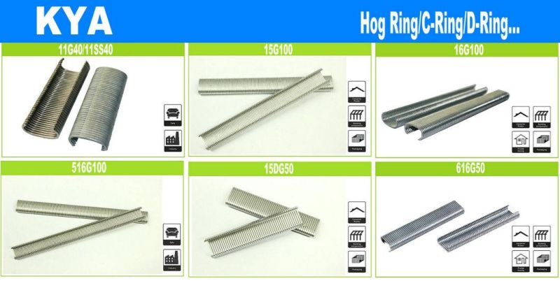 516g100b Galvanized Hog Ring / C-Ring (516G100B)