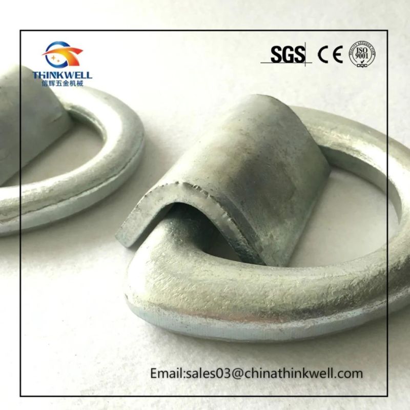 Heavy Duty Forged Carbon Steel D Ring with Bracket