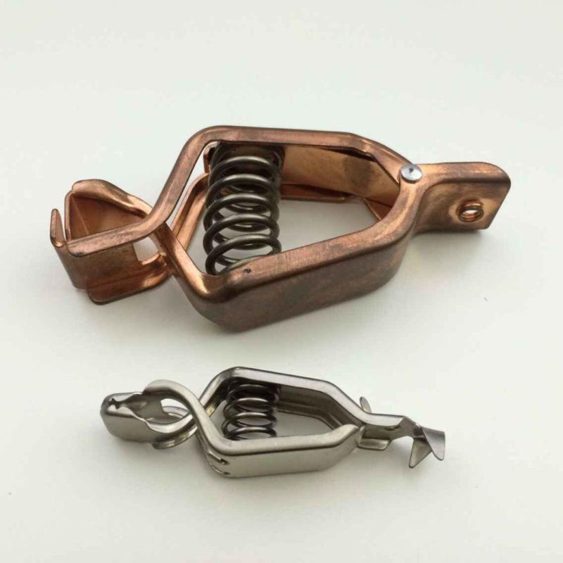 Custom Copper Electric Alligator Clip, Silver Battery Clamp