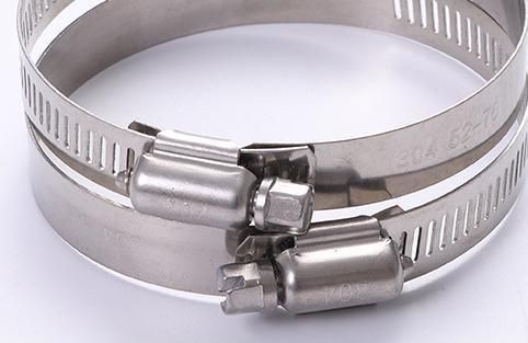 China Supplier 304 Stainless Steel American Type Hose Clamps
