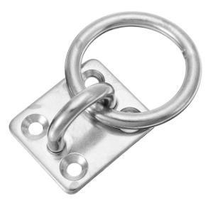 Stainless Steel Eye Plate with Ring V4a Eye Rope Attachment Eyelet Plate Sailing