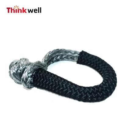 Breaking Strength 38, 000 Lbs with Protective Sleeve Colorful Synthetic Soft Shackle Rope