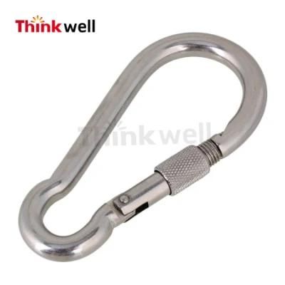 High Quality Carabiner Clip Stainless Steel Safety Snap Hook with Screw