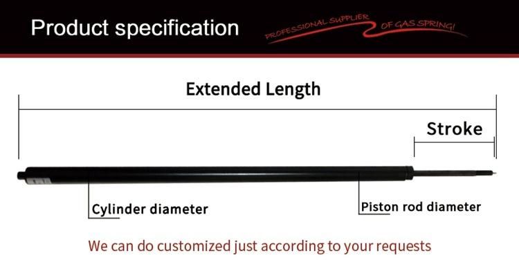Short Spanner Locking Gas Spring for Textile Machine