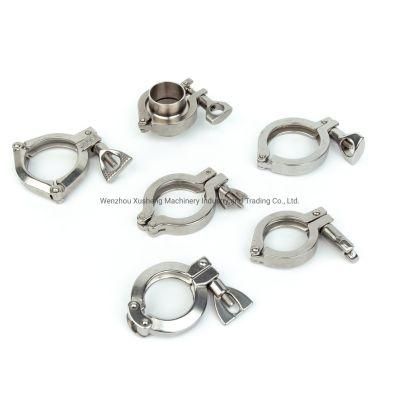 304 Sanitary Stainless Steel Double Pins Pipe Clamp