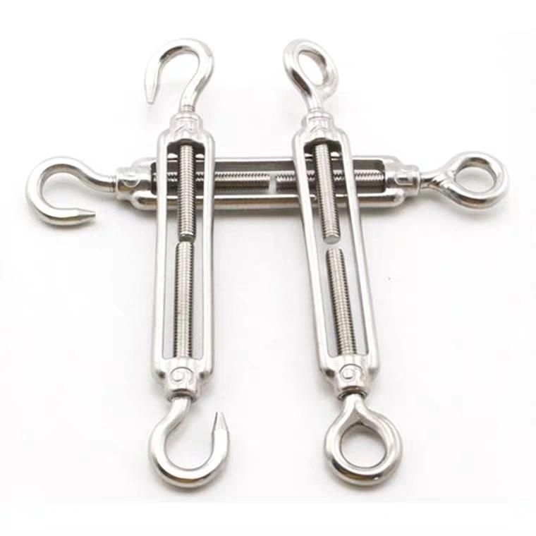 High Polished Stainless Steel Open Body Turnbuckles Chain Turnbuckles Shackles Hooks Clips Riggings