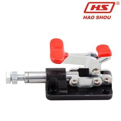 Haoshou HS-36015-T Foreged Alloy Steel Base Push Pull Type Straight Line Action Toggle Clamp with Toggle Lock