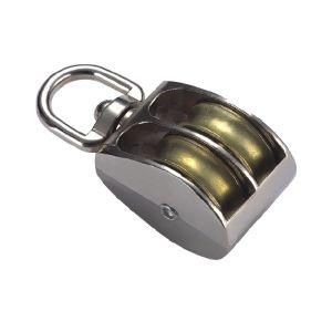 Stainless Steel Single Pulley with Swivel Ring and Custom Logo